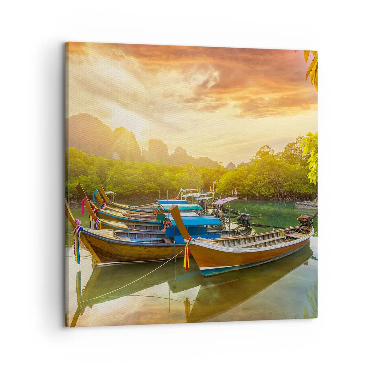 Bild auf Leinwand - Leinwandbild - Vor einem anstrengenden Tag - 50x50 cm