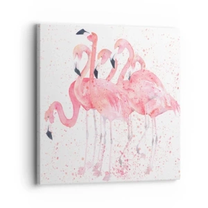 Bild auf Leinwand - Leinwandbild - Rosa Ensemble - 30x30 cm