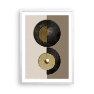 Poster in einem weißen Rahmen - Variationen rund um den Kreis - 50x70 cm