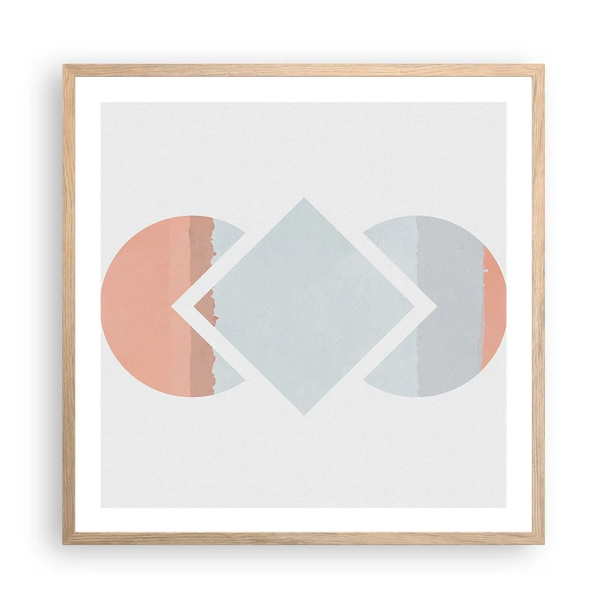 Poster in einem Rahmen aus heller Eiche - Die Situation ist klar - 60x60 cm