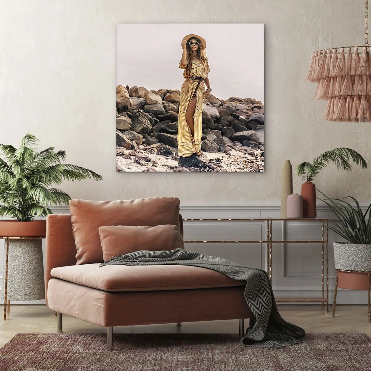 Bild auf Leinwand - Leinwandbild - Die Magie der Steine - 40x40 cm