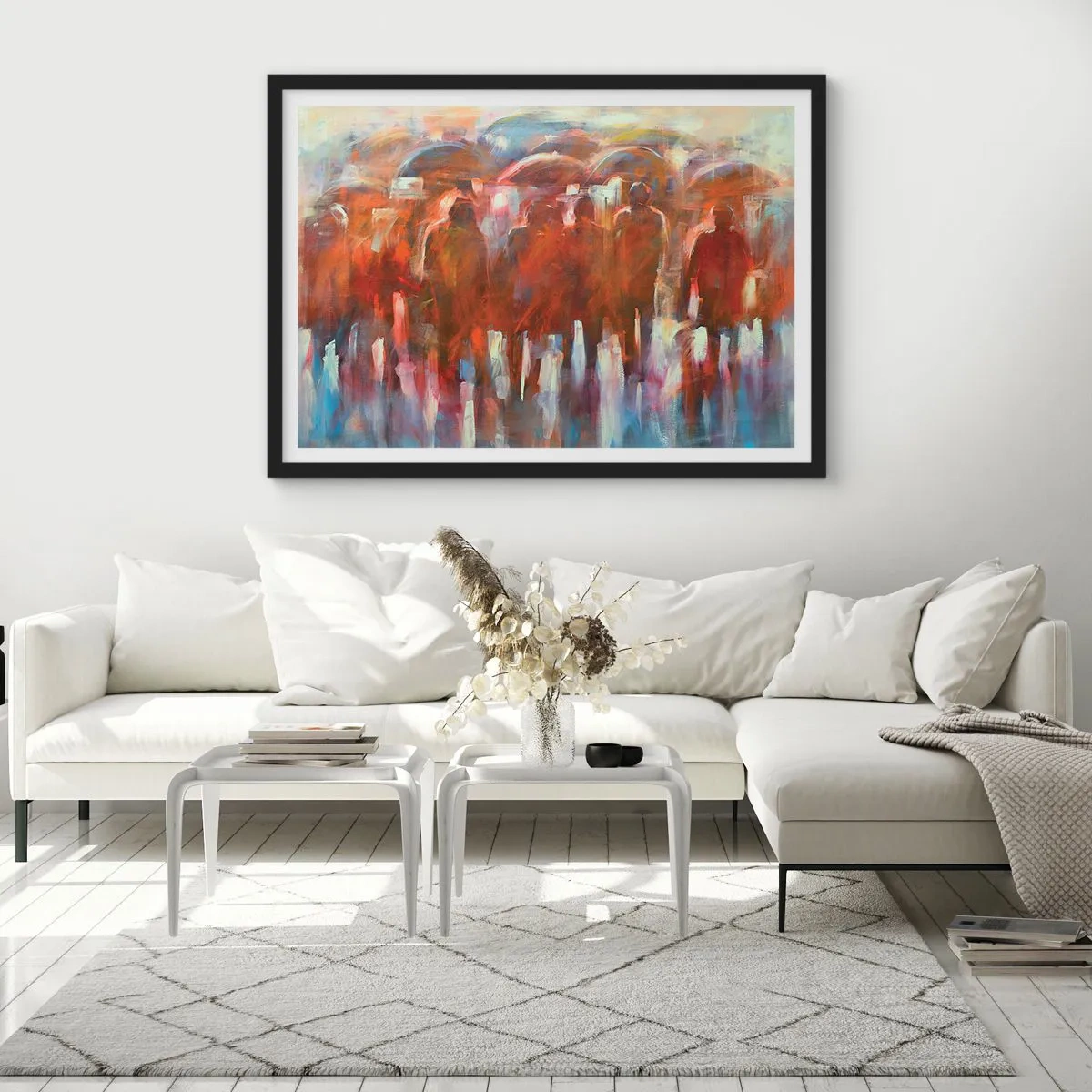 Poster in einem schwarzem Rahmen - Auch bei Regen und Nebel - 40x30 cm