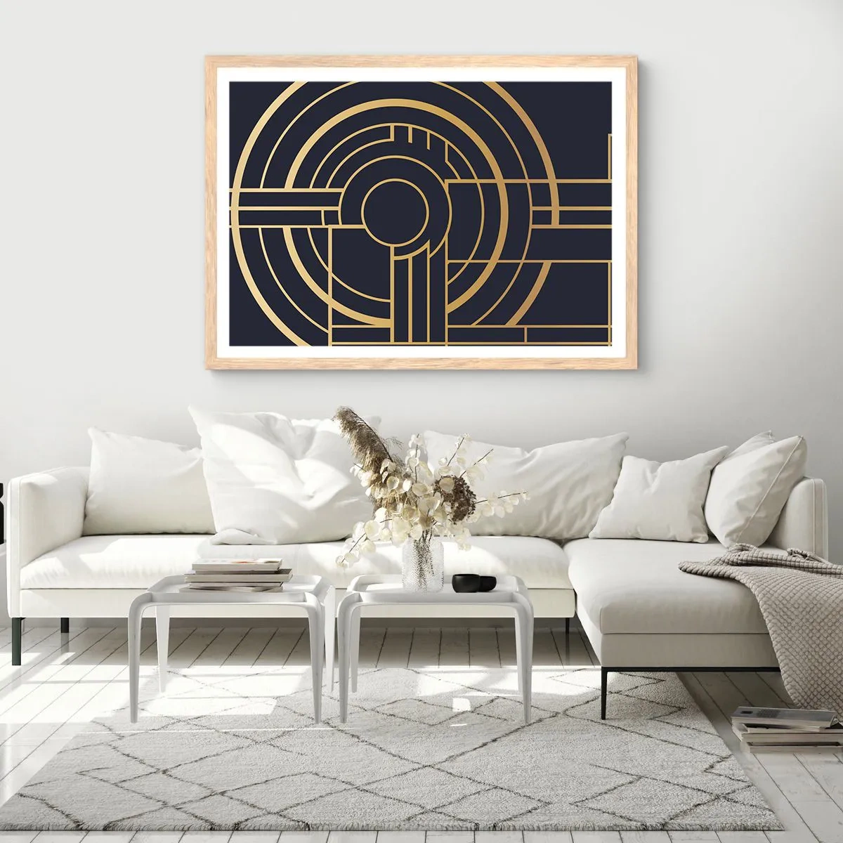 Poster in einem Rahmen aus heller Eiche - Wendungen der Dinge - 50x40 cm