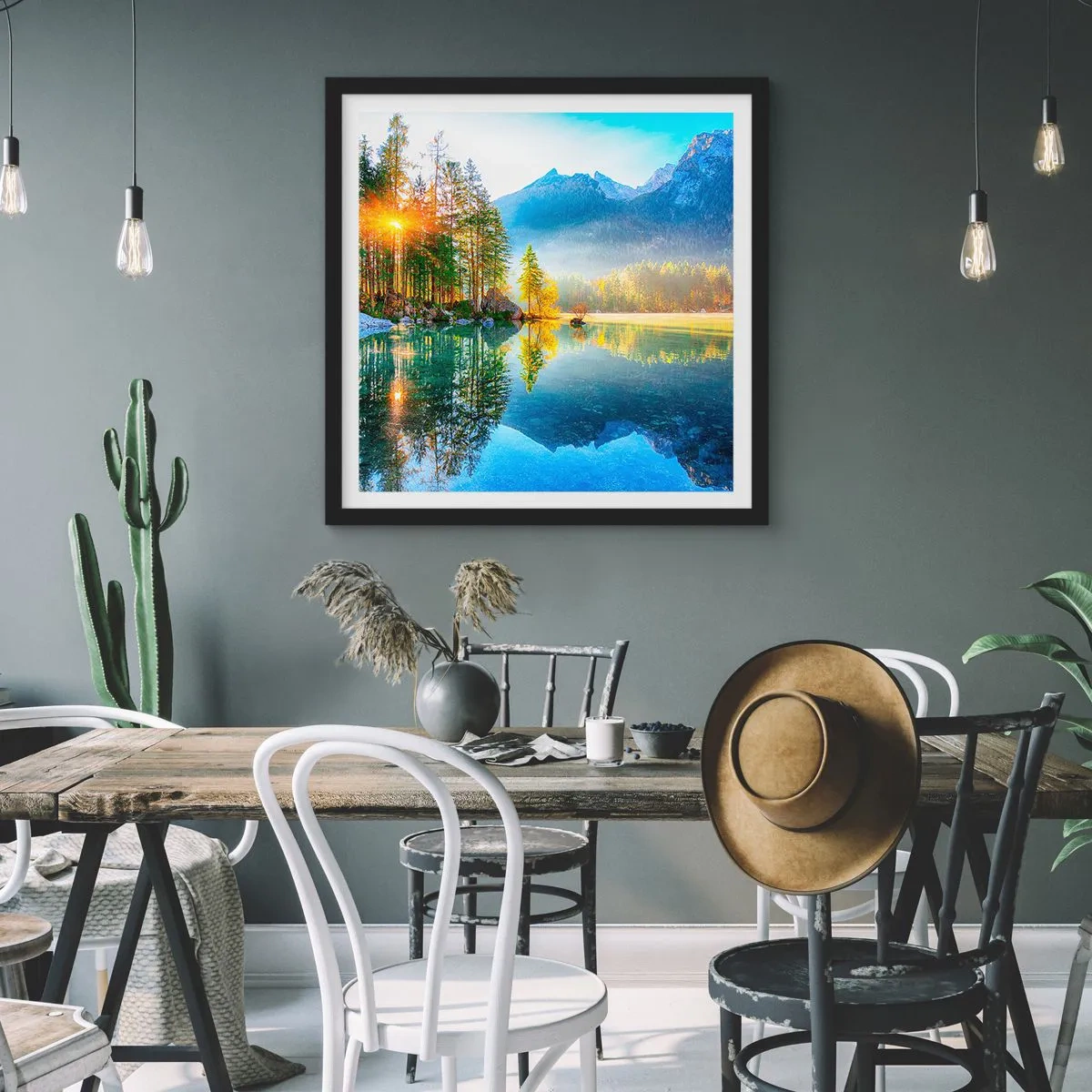Poster in einem schwarzem Rahmen - Majestät und Süße - 30x30 cm