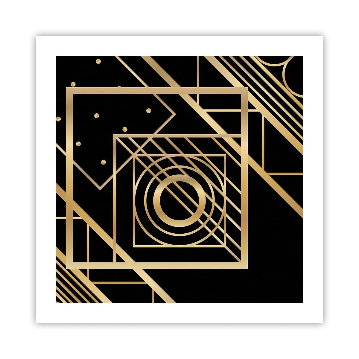 Poster - Goldene Geometrie - 50x50 cm