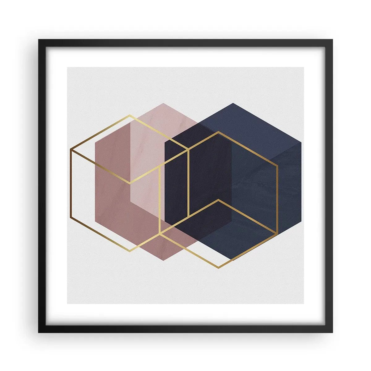 Poster in einem schwarzem Rahmen - Die Kraft der Einfachheit - 50x50 cm