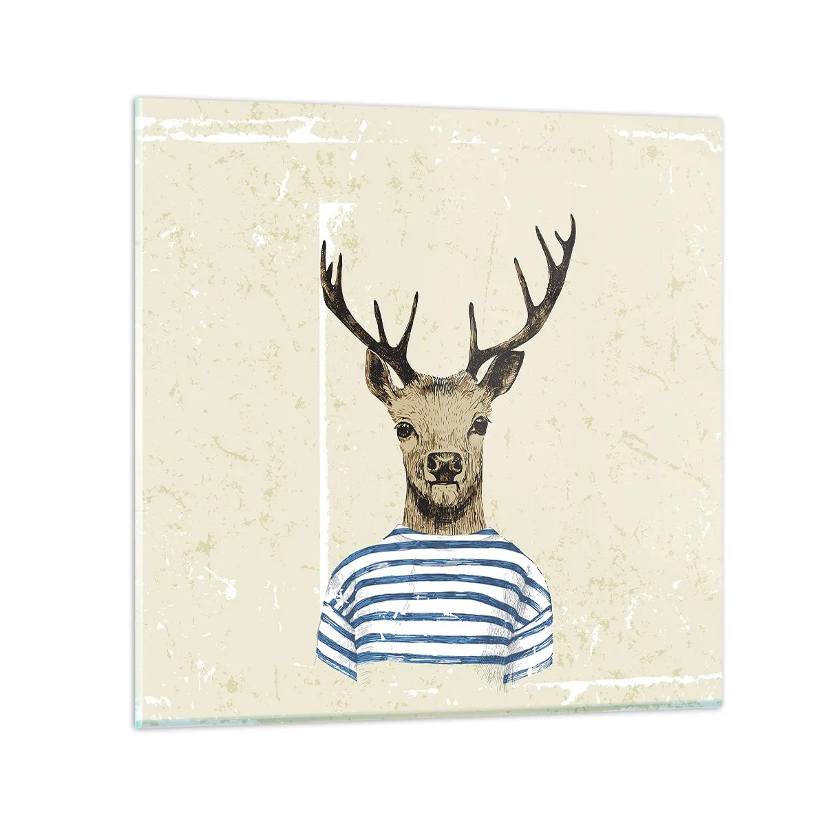 Glasbild - Bild auf glas - Weil ich gestreifte T-Shirts mag! - 60x60 cm