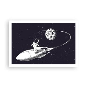 Poster - Weltraumsurfer - 91x61 cm