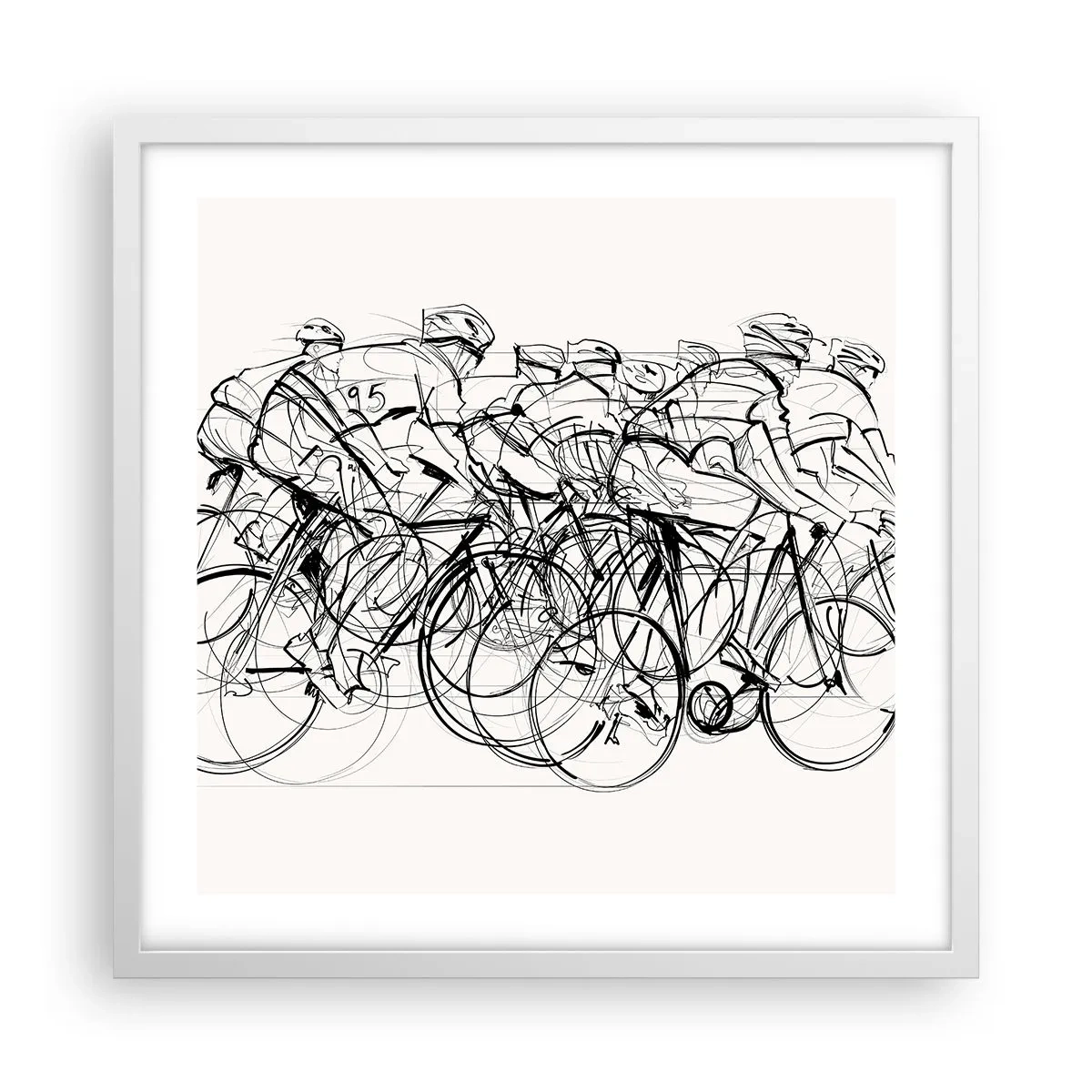 Poster in einem weißen Rahmen - Gemeinsam als Team - 50x50 cm