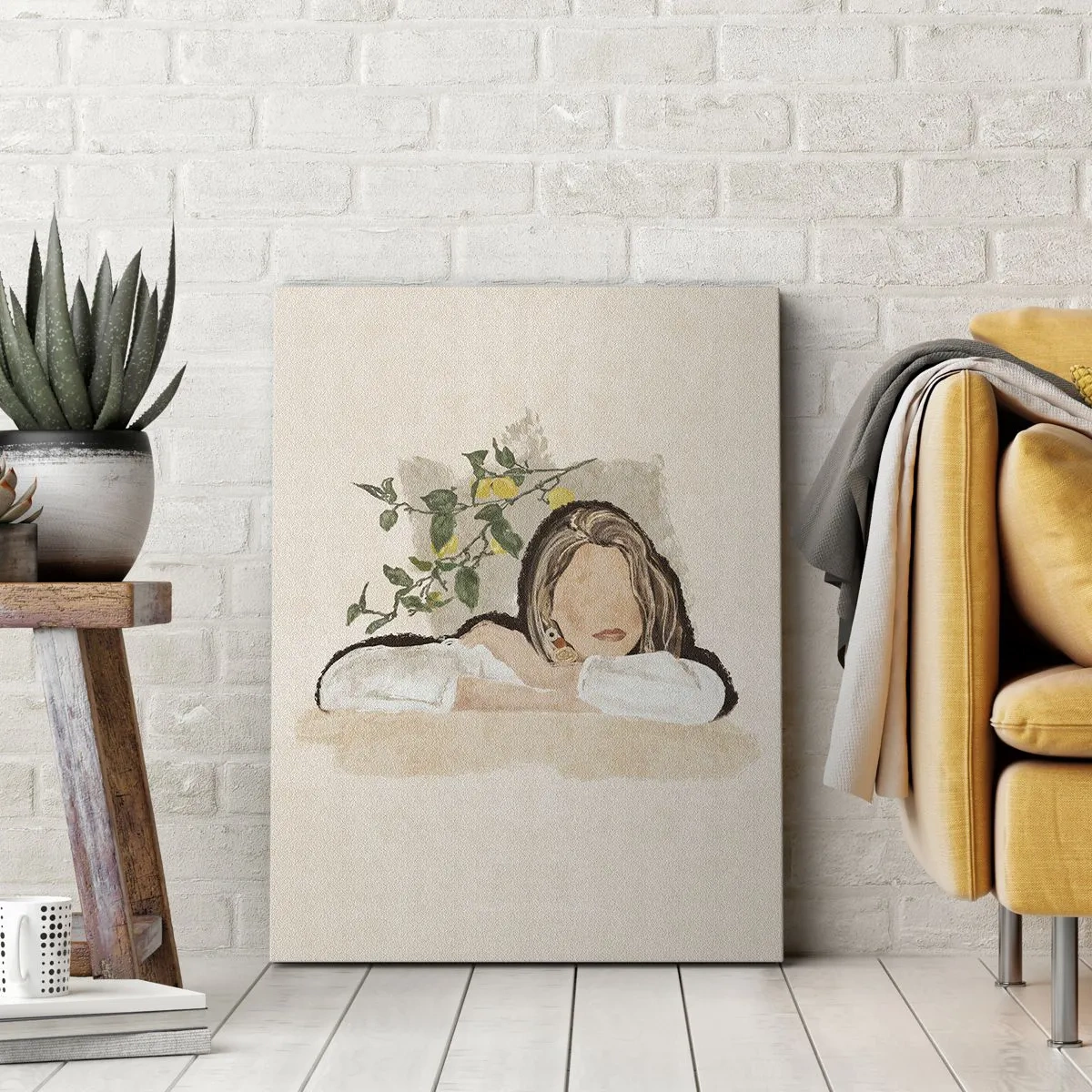 Bild auf Leinwand - Leinwandbild - Südländische Schönheit - 55x100 cm