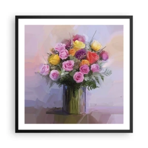 Poster in einem schwarzem Rahmen - Festgehaltene Schönheit - 60x60 cm