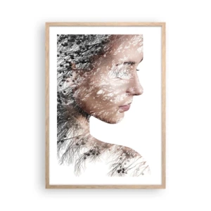 Poster in einem Rahmen aus heller Eiche - Der Geist des Waldes - 50x70 cm