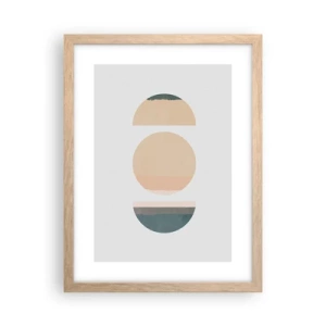 Poster in einem Rahmen aus heller Eiche - Ein Rad hinter dem anderen… - 30x40 cm