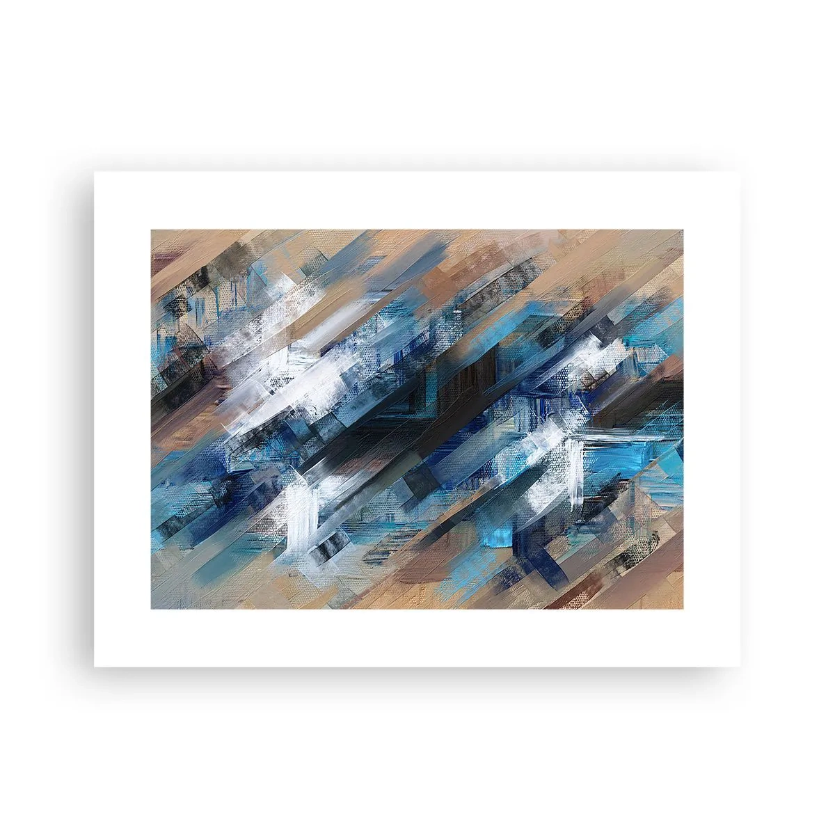 Poster - Auf einer blauen Diagonale - 40x30 cm