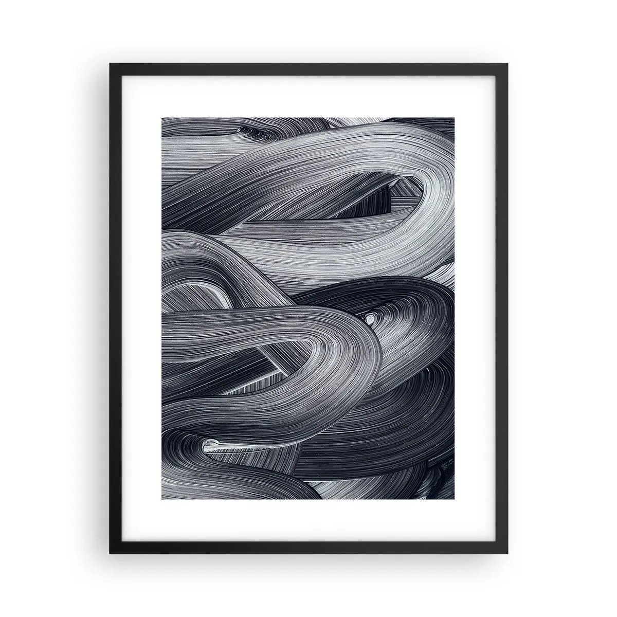 Poster in einem schwarzem Rahmen - Die Fließfähigkeit der Realität - 40x50 cm