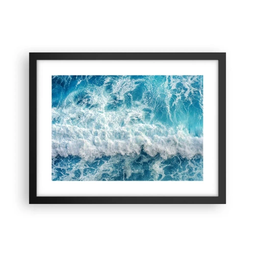 Poster in einem schwarzem Rahmen - Freudig und springend - 40x30 cm