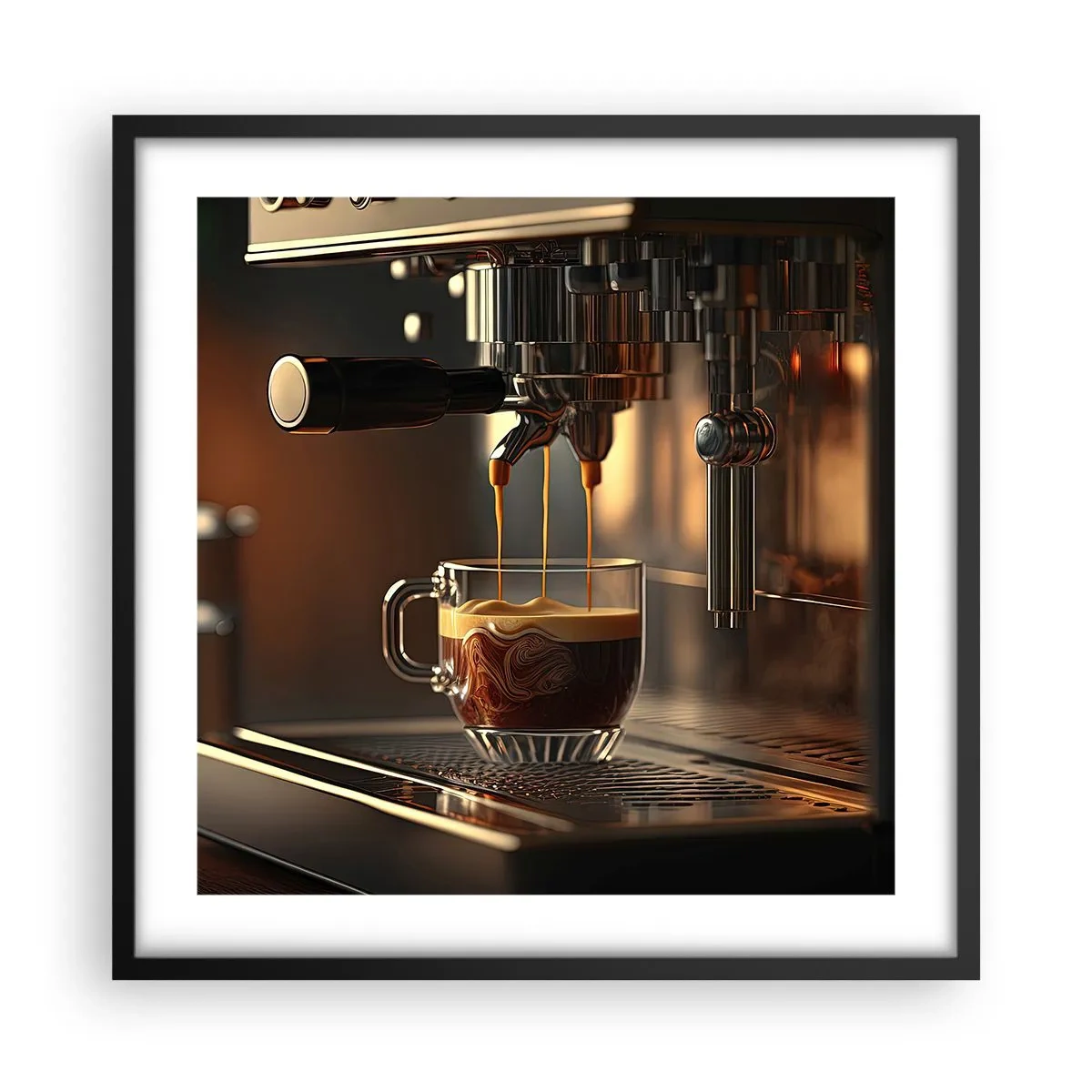 Poster in einem schwarzem Rahmen - Sinnliche Mischung - 50x50 cm