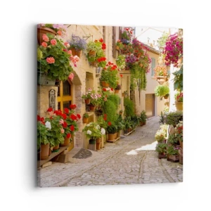 Bild auf Leinwand - Leinwandbild - In der Flut Blumen - 30x30 cm