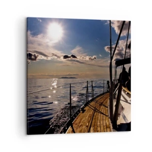 Bild auf Leinwand - Leinwandbild - Der Sonne entgegen segeln - 50x50 cm