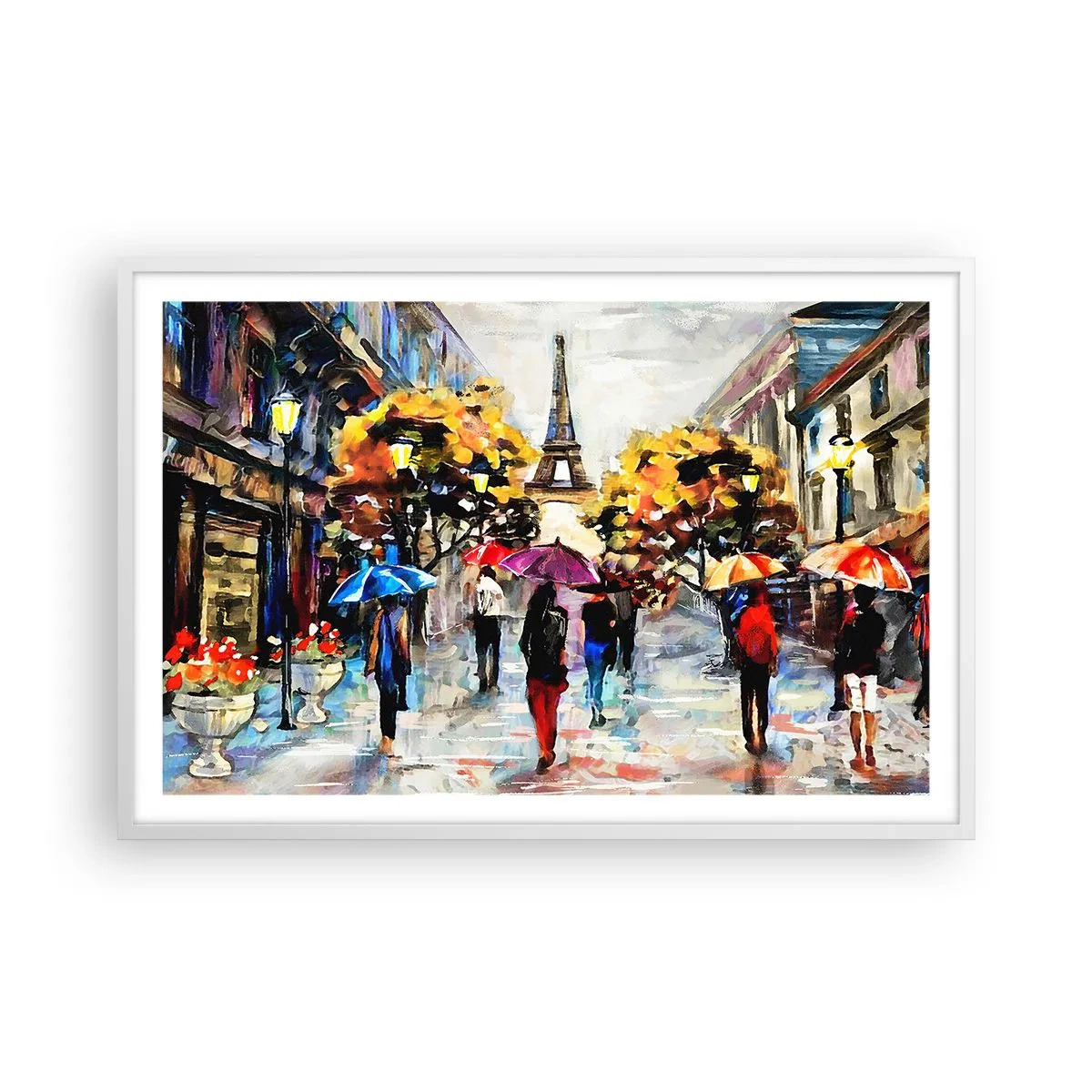Poster in einem weißen Rahmen - Besonders schön im Herbst - 91x61 cm
