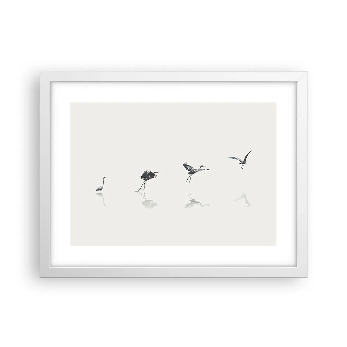 Poster in einem weißen Rahmen - Vier einfache Schritte - 40x30 cm