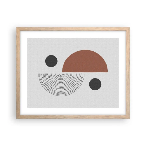 Poster in einem Rahmen aus heller Eiche - Perfektion des Rades - 50x40 cm