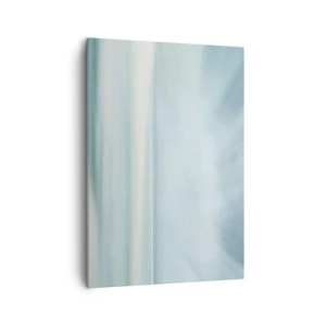 Bild auf Leinwand - Leinwandbild - Eine minimalistische Landschaft in zarten Blautönen - 50x70cm - Frieden bis zum Horizont - Moderne Wanddekoration für Wohnzimmer und Schlafzimmer ARTTOR