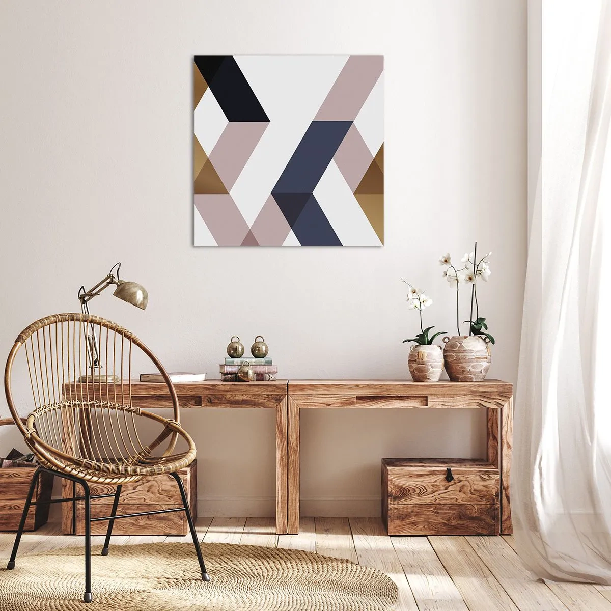 Bild auf Leinwand - Leinwandbild - Ebenen und Winkel - 30x30 cm