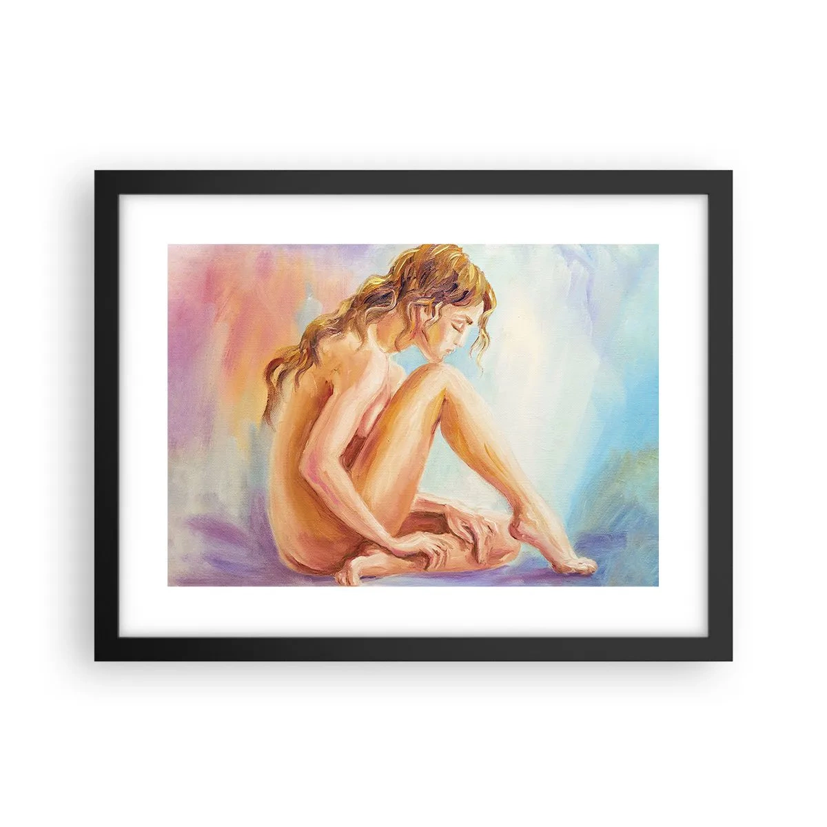 Poster in einem schwarzem Rahmen - Akt der Jugend - 40x30 cm