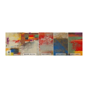 Fototapeten Muster Premium Sand - Geometrie der Farben - Abstraktion, Stück, Malerei - 100x30 cm