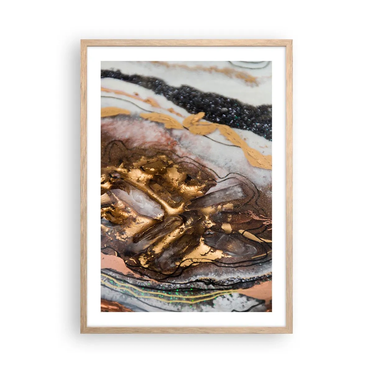 Poster in einem Rahmen aus heller Eiche - Das Element der Erde - 50x70 cm