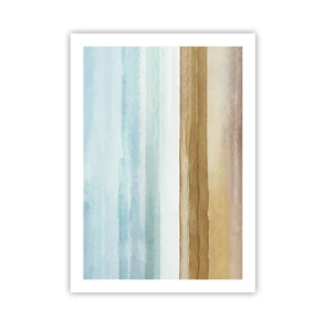 Poster - Eine minimalistische Landschaft in Pastelltönen - 50x70cm - Trost - Moderne Wanddekoration für Wohnzimmer und Schlafzimmer ARTTOR
