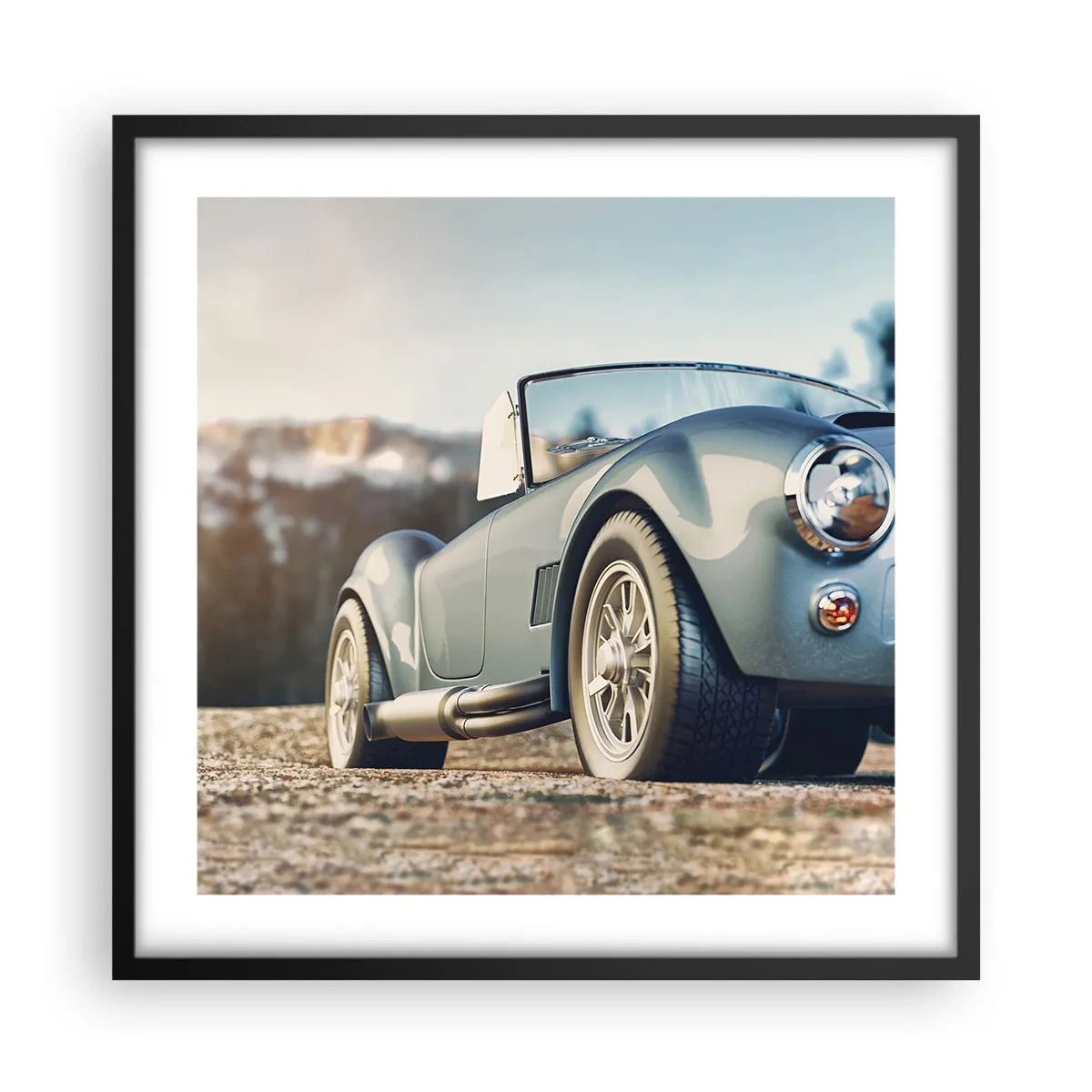 Poster in einem schwarzem Rahmen - Denn Stil zählt - 50x50 cm