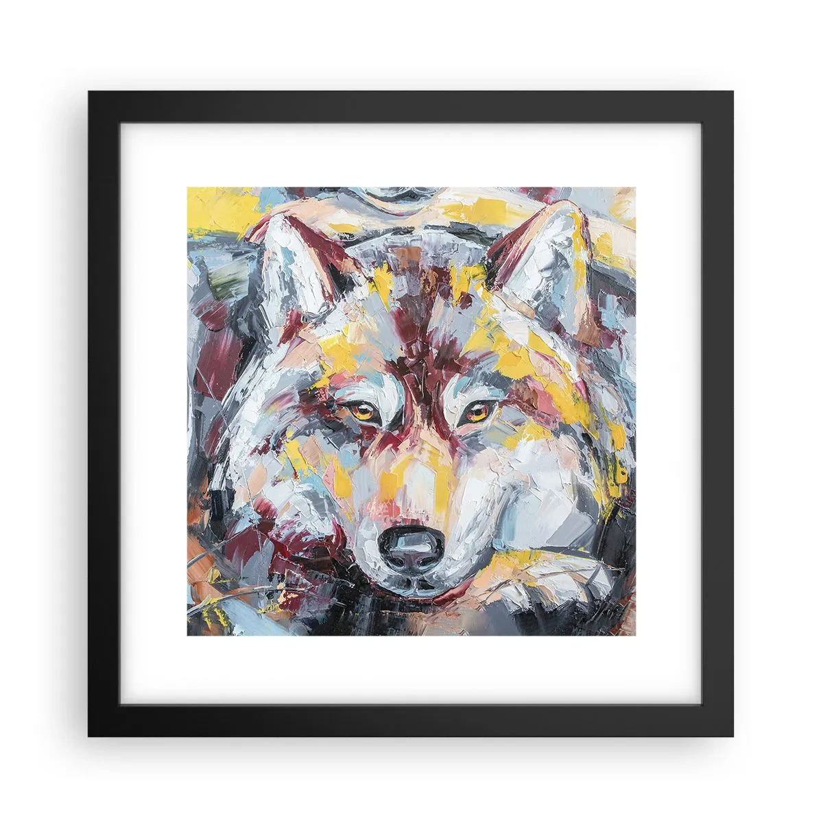 Poster in einem schwarzem Rahmen - Seelenfrieden unter den Lieben - 30x30 cm