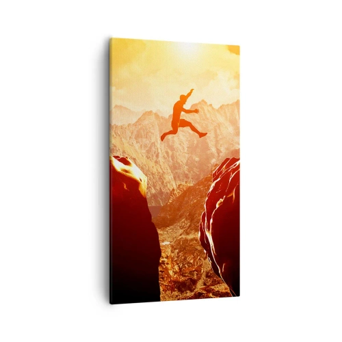 Bild auf Leinwand - Leinwandbild - Grenzen überschreiten - 55x100 cm