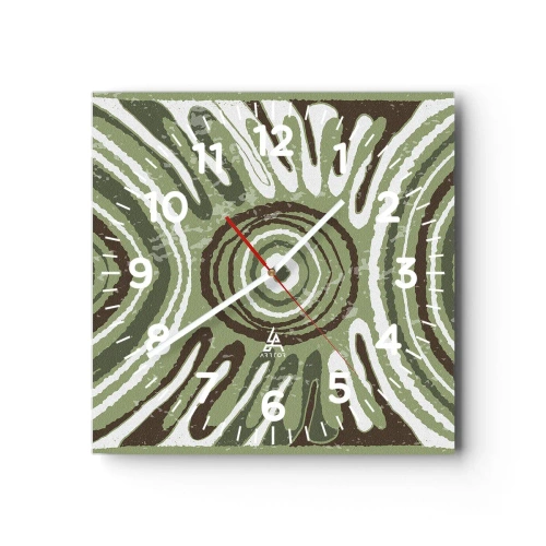 Wanduhr - Glasuhr - Explosion von Emotionen - 40x40 cm