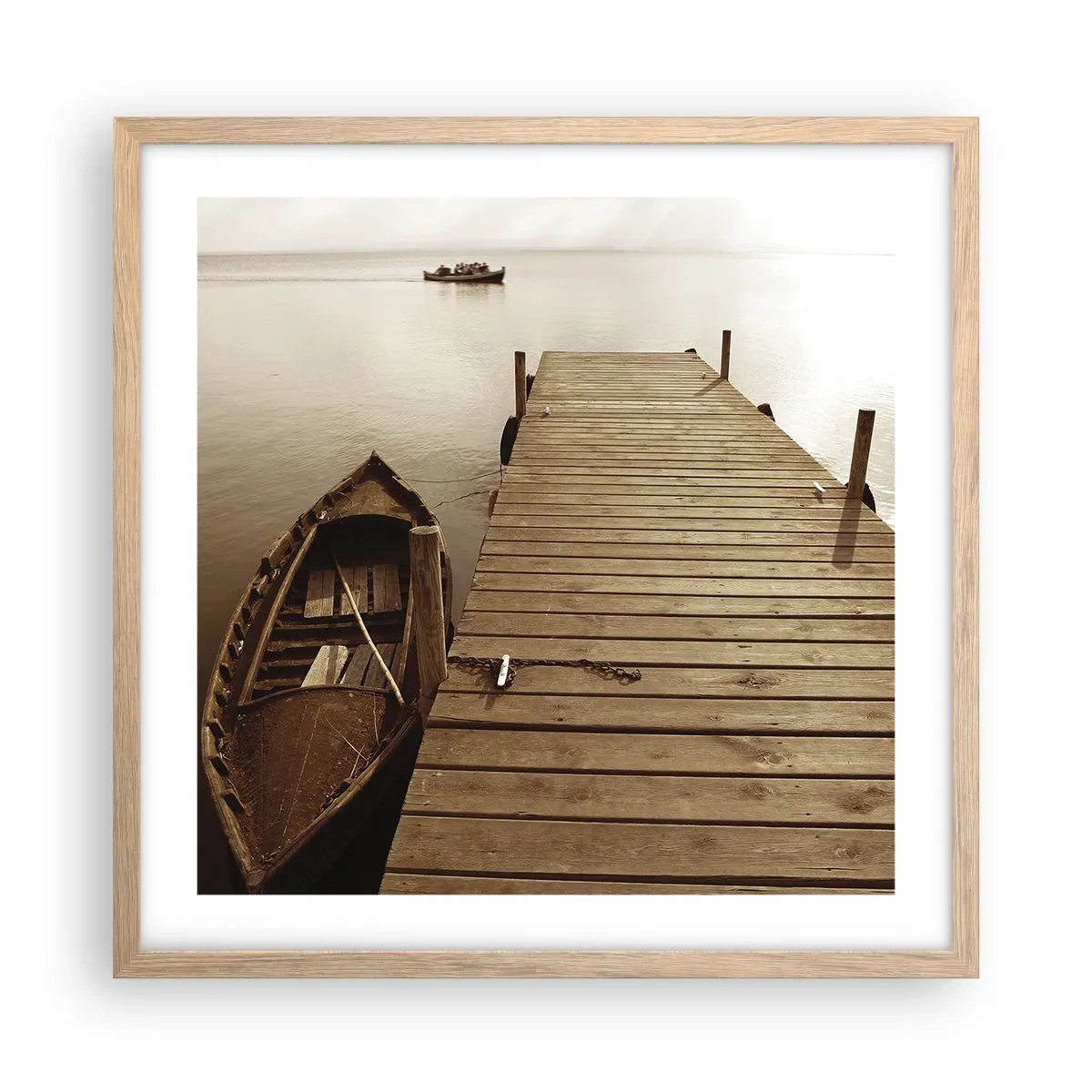 Poster in einem Rahmen aus heller Eiche - Großer Frieden - 50x50 cm