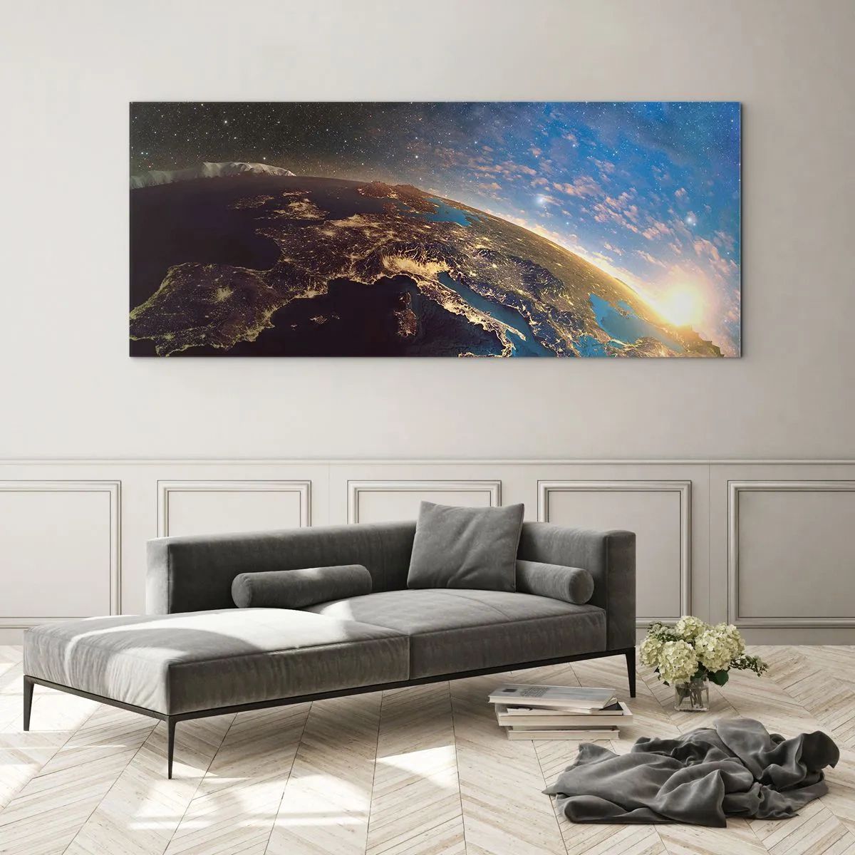 Glasbild - Bild auf glas - Schauen wir uns aus der Ferne an - 100x40 cm