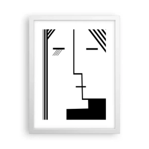 Poster in einem weißen Rahmen - Einfach ein Kuss - 30x40 cm