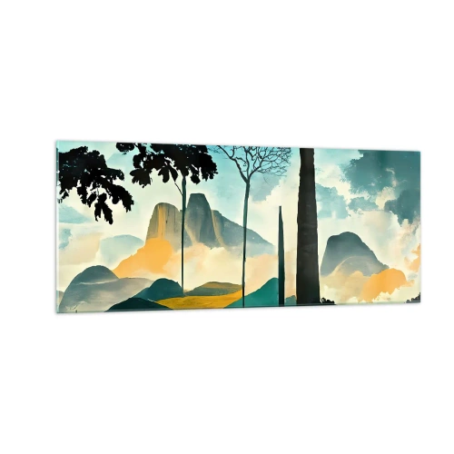 Glasbild - Bild auf glas - Immer höher und höher - 100x40 cm