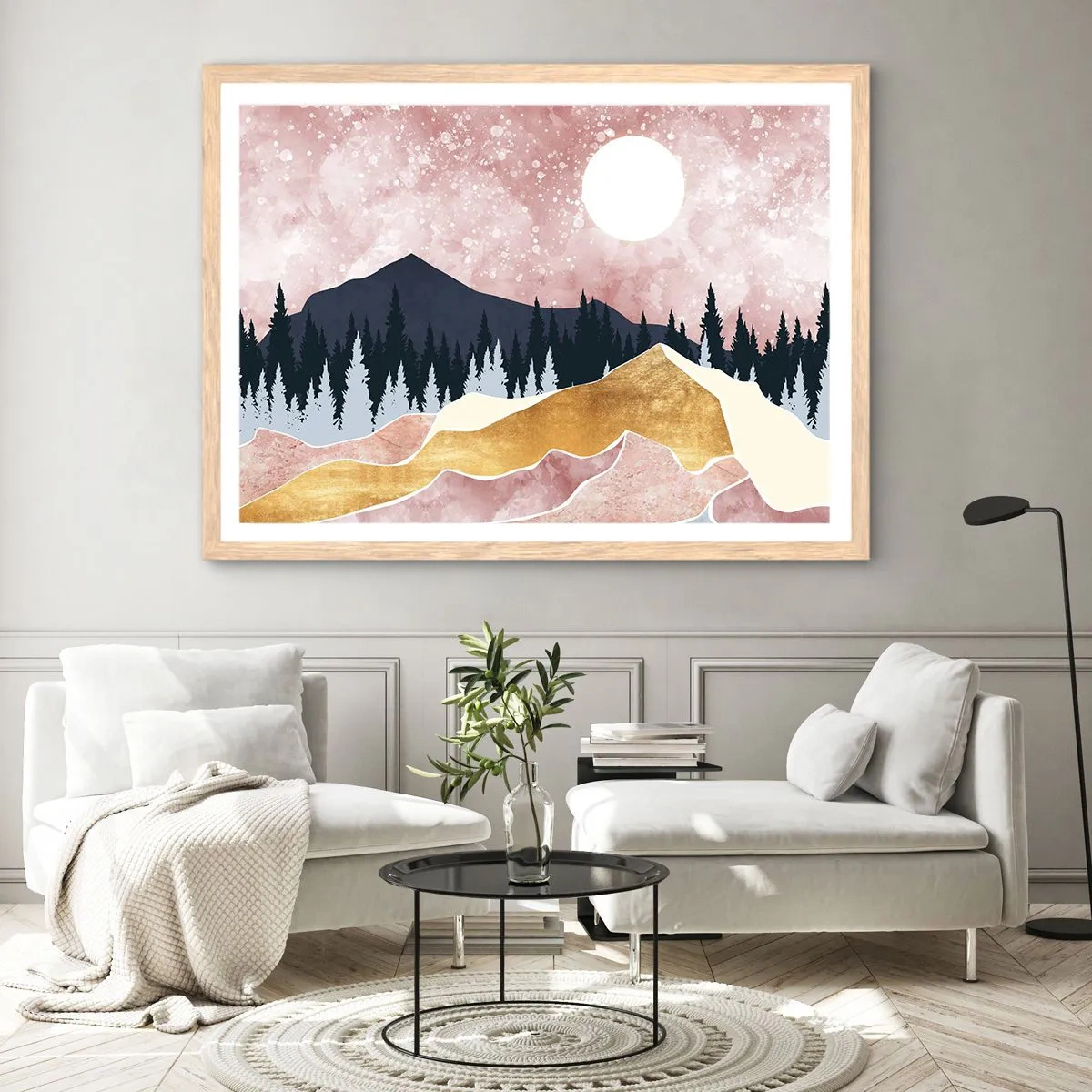 Poster in einem Rahmen aus heller Eiche - Nachtwache - 91x61 cm