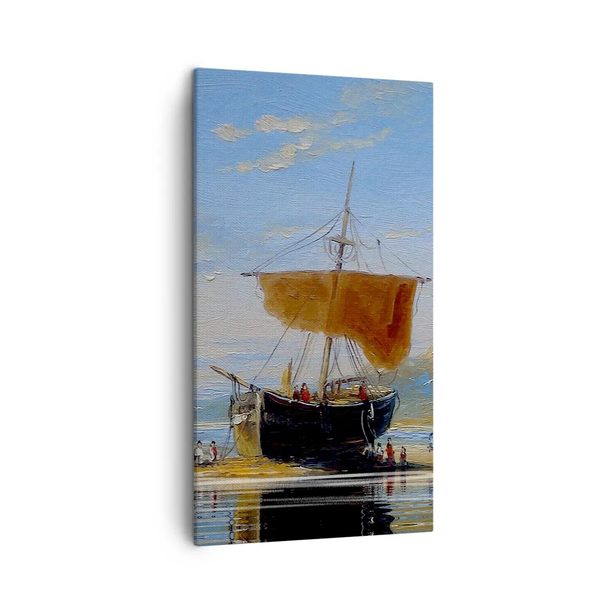 Bild auf Leinwand - Leinwandbild - Wasser, Land, Luft - 45x80 cm