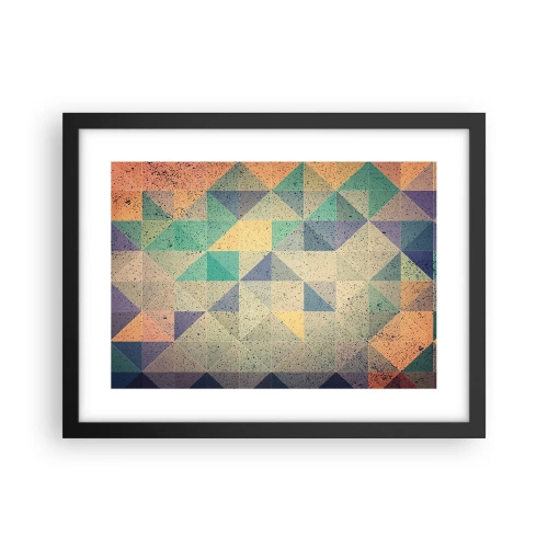 Poster in einem schwarzem Rahmen - Republik der Dreiecke - 40x30 cm