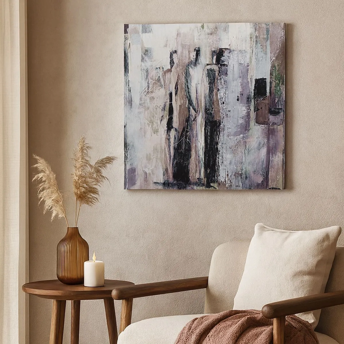 Bild auf Leinwand - Leinwandbild - Die geheimnisvolle Drei - 30x30 cm