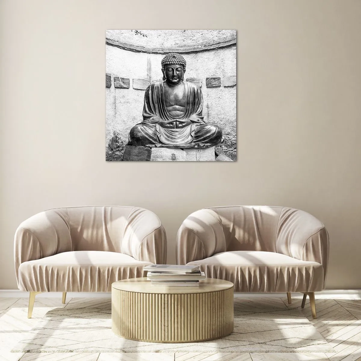 Glasbild - Bild auf glas - An der Quelle des Friedens - 70x70 cm