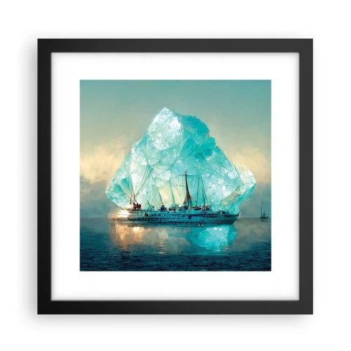 Poster in einem schwarzem Rahmen - Arktischer Diamant - 30x30 cm