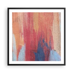 Poster in einem schwarzem Rahmen - Renne den Regenbogen hinunter - 60x60 cm