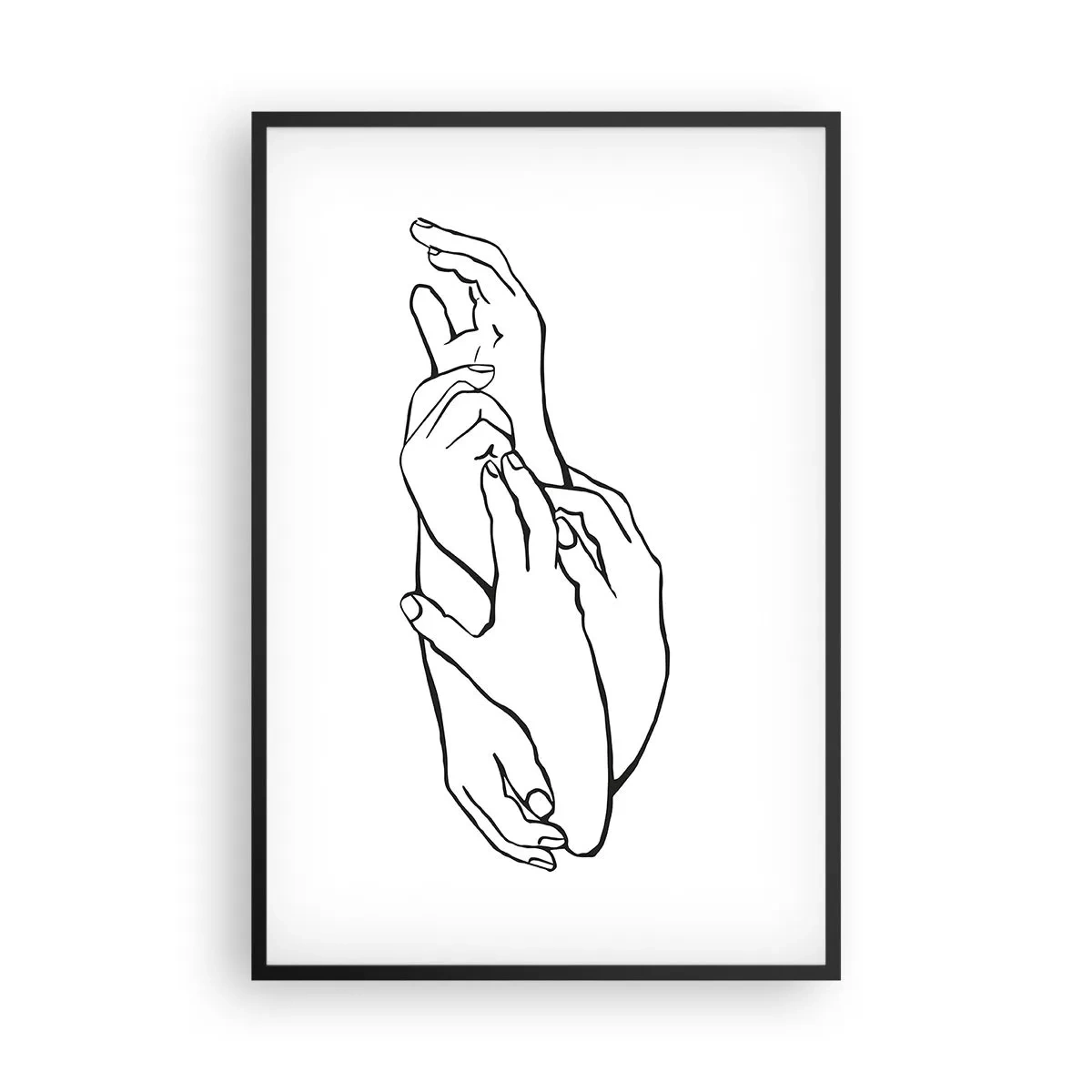 Poster in einem schwarzem Rahmen - Gute Geste - 61x91 cm