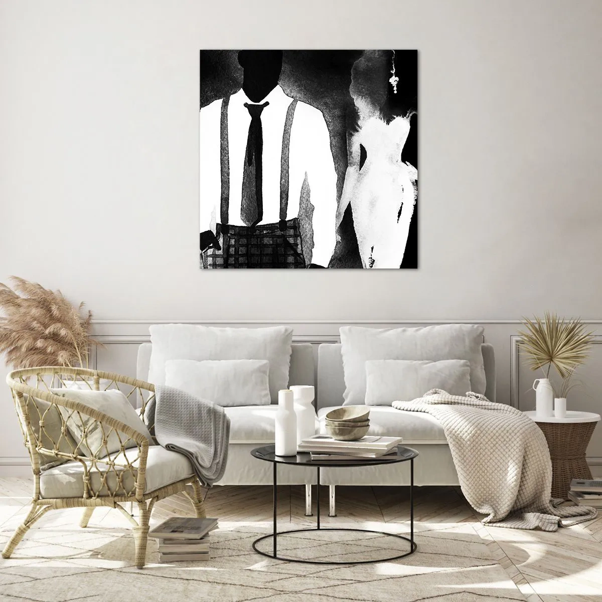 Glasbild - Bild auf glas - In Noir-Atmosphäre - 60x60 cm