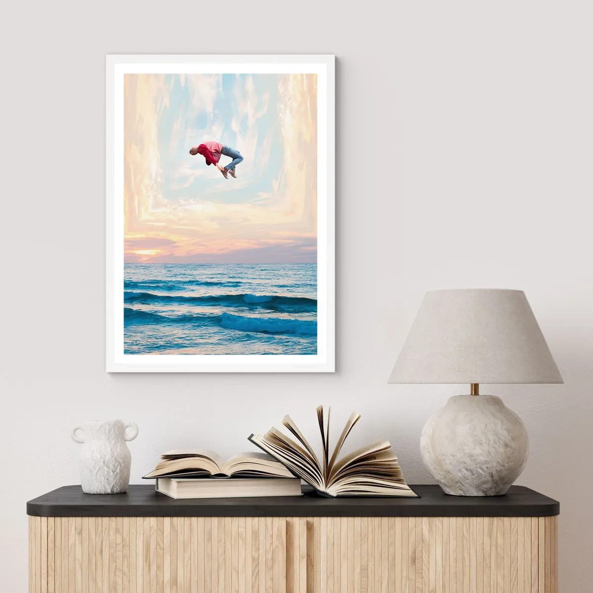Poster in einem weißen Rahmen - In eine andere Dimension - 61x91 cm